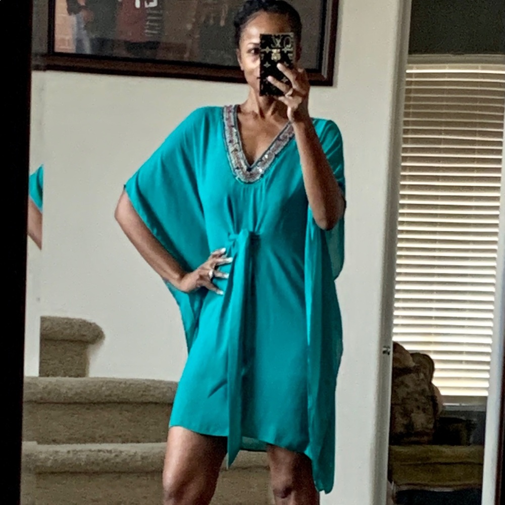 Kimono style knee length dress